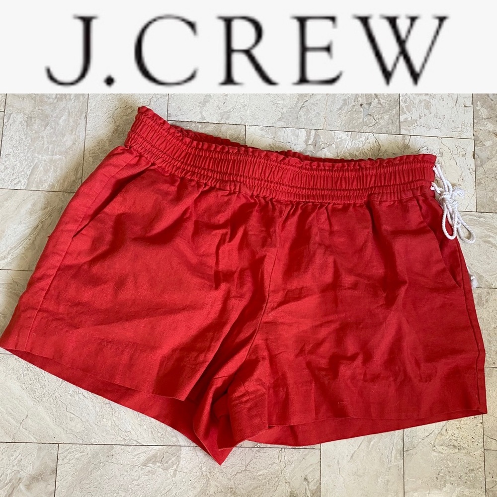 Linen Blend Orange JCrew shorts